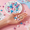 Pandahall 100Pcs 10 Colors Rondelle Food Grade Eco-Friendly Silicone Beads SIL-TA0001-42-5