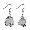 Natural Quartz Crystal Dragon Dangle Earrings EJEW-A092-12P-03-3