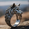 Wolf Zinc Alloy Finger Rings for Men PW-WG8046D-03-3