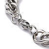 Tarnish Resistant 304 Stainless Steel Cuban Link Chain Bracelets X-STAS-A028-B064P-A-3