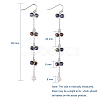 Faceted Rondelle Glass Beads Dangle Earrings EJEW-JE03817-01-2