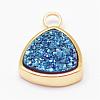 Natural Druzy Agate Charms G-G656-35-3