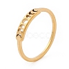 304 Stainless Steel Moon Phase Finger Ring for Women RJEW-A006-04G-3