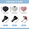 HOBBIESAY 6Pcs 3 Styles Heart Plastic with Rhinestone Car Air Vent Clip FIND-HY0002-81-2