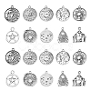 20Pcs 10 Styles Tibetan Style Alloy Pendants TIBEP-CJ0001-82-1