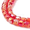 AB Color Plated Glass Beads GLAA-F108-12B-05-3