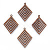 Natural Walnut Wood Pendants WOOD-N011-011-2