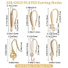 Beebeecraft 24Pcs 6 Style Brass Micro Pave Clear Cubic Zirconia Earring Hooks KK-BBC0002-11-2