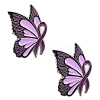 Butterfly with Ribbon Shape Enamel Pin JEWB-WH0023-45-2