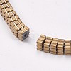 Electroplated Non-magnetic Synthetic Hematite Beads Strands G-P367-F05-1