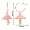 Enamel Mushroom Dangle Stud Earrings JE987D-7