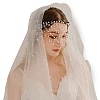 Imitation Pearl Hair Net Crown Headband PW-WGE79BF-01-3