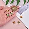 6Pcs 2 Style Rack Plating Brass Enamel Pendants KK-SZ0006-13-2