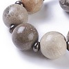 Natural Fossil Coral Beads Strands G-F620-03-25mm-2