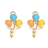 Light Gold Plated Alloy Pendants ENAM-T009-16B-2