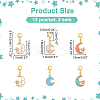 Moon with Star Pendant Stitch Markers HJEW-AB00337-2