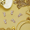 DELORIGIN 6Pcs Brass Cubic Zirconia Charms KK-DR0001-09-7