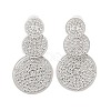 Brass Micro Pave Cubic Zirconia Stud Earrings EJEW-B046-23P-1