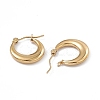 201 Stainless Steel Hoop Earrings with 304 Stainless Steel Pins for Women EJEW-B016-06G-2