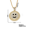 Sparkling Hip Hop Street Dance Alloy Crystal Rhinestone & Enamel Smile Face Pendant Necklaces HF3863-1-1