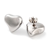 Non-Tarnish Heart 316 Surgical Stainless Steel Stud Earrings for Women EJEW-Z050-22P-1