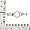  Brass Micro Pave Clear Cubic Zirconia Fold Over Clasps KK-C076-01P-3