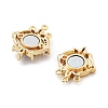 Brass Micro Pave Cubic Zirconia Magnetic Clasps KK-C066-08G-2