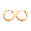 Ion Plating(IP) Frosted 304 Stainless Steel Huggie Hoop Earrings for Women EJEW-C096-32B-G-1