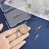 Beebeecraft 6Pcs 2 Colors Brass Fold Over Clasps KK-BBC0013-50-3