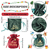 BENECREAT 4Pcs 2 Colors Christmas Velvet Candy Apple Bags TP-BC0001-03-2