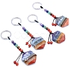 7 Chakra Gemstone Pendant Keychain CHAK-PW0001-046-1
