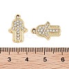 UV Plating Alloy Rhinestone Pendants ALRI-N058-02KCG-3