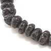 Natural Lava Rock Beaded Stretch Bracelet BJEW-JB08294-8