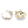 Brass Micro Pave Cubic Clear Zirconia Charms KK-N232-134-NF-2