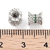 Brass Micro Pave Clear Cubic Zirconia Beads KK-P271-39A-01-3