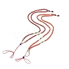Adjustable Natural Carnelian Beaded Necklace Making MAK-G012-01-1