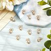 CHGCRAFT 12Pcs Brass Clear Cubic Zirconia Charms KK-CA0003-22-5