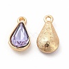 Faceted Glass Rhinestone Pendants FIND-G049-01G-01-1