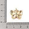 Brass Micro Pave Clear Cubic Zirconia Pendants KK-E111-35G-02-3