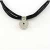 Cotton Waxed Cord Snap Bracelet Making BJEW-R061-01-4