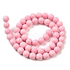 Synthetic Ocean White Jade Beads Strands G-S254-6mm-B01-3