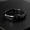 Non-Magnetic Synthetic Hematite Beaded Stretch Bracelets for Men FIND-PW0021-10C-1