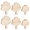 6Pcs 3Styles Wood Cutouts WOOD-WH0131-21B-1