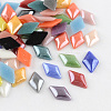Pearlized Plated Opaque Glass Cabochons PORC-S482-02-1