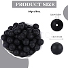 80Pcs Round Silicone Focal Beads SIL-SZ0001-24-15-2