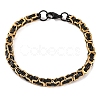 304 Stainless Steel Byzantine Chain Bracelets BJEW-B078-62EB-1