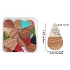 14Pcs 7 Styles Opaque Resin & Transparent Foil Resin Pendants RESI-SZ0001-81-2