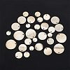 HOBBIESAY 36Pcs 6 Style Brass Pendants KK-HY0001-30-5