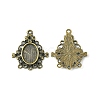 Tibetan Style Alloy Pendant Cabochon Settings TIBE-Q073-71AB-1