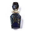 Assembled Synthetic Pyrite and Imperial Jasper Openable Perfume Bottle Pendants G-R481-15B-2